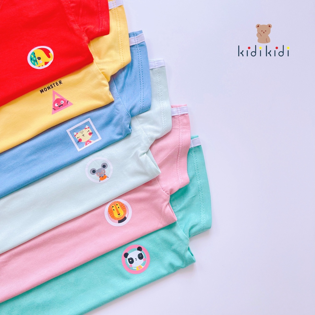 Bộ ngắn thun lạnh viền Bigbaby, chất thun lạnh mềm mát thoải mái cho bé 8-27KG