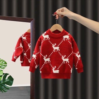 Áo len hoạ tiết cao cấp cho bé noel từ 3-6 tuổi. áo len nhà gạo