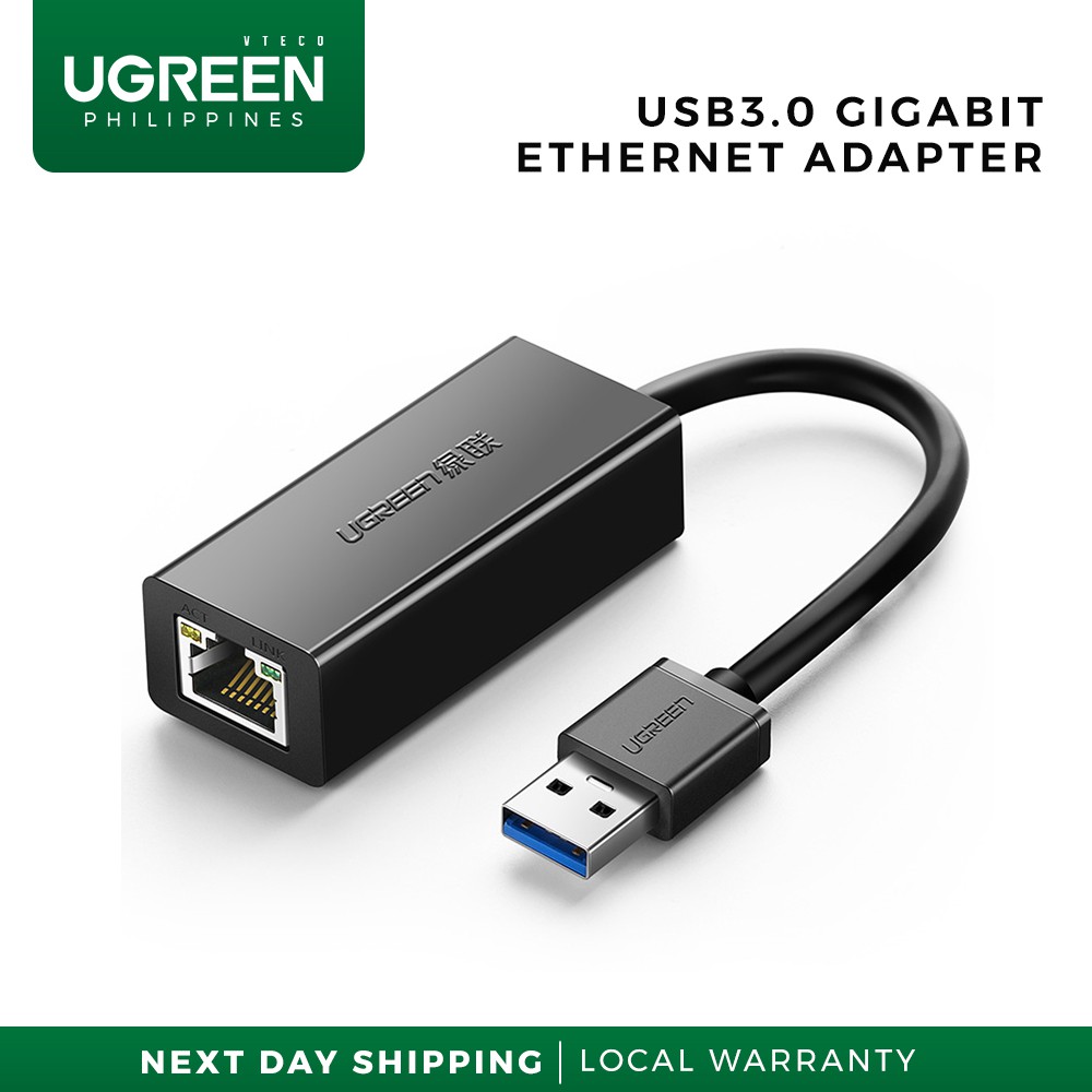 Cáp chuyển USB 3.0 to Lan hỗ trợ 10/100/1000 Mbps Chính Hảng Ugreen 20255 20256 CR111