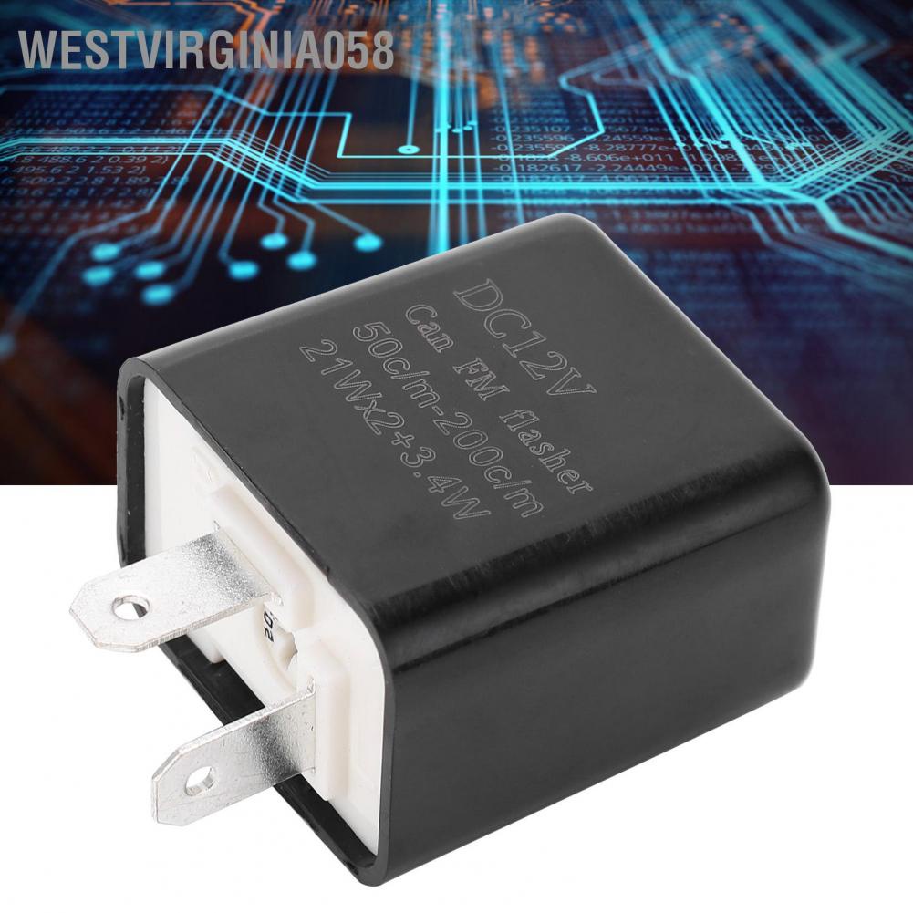 Hàng Hot Đèn LED Flash Relay Ô tô Xe máy Công suất cao 3 ‑ Tốc độ Điều chỉnh tín hiệu rẽ Bộ làm mát DC 12V Hàng giao ngayWestvirginia058