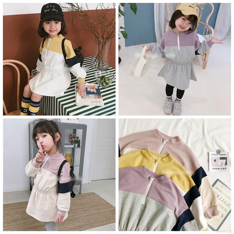 Đầm tay dài phong cách Hàn Quốc cho bé gái