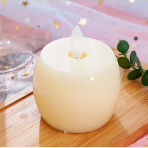 Nến điện tử hình tròn trang trí nhiều màu dễ thương