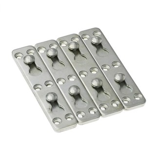 Bộ gá giường ốc trơn bạc loại 2 - Bộ 4 cái