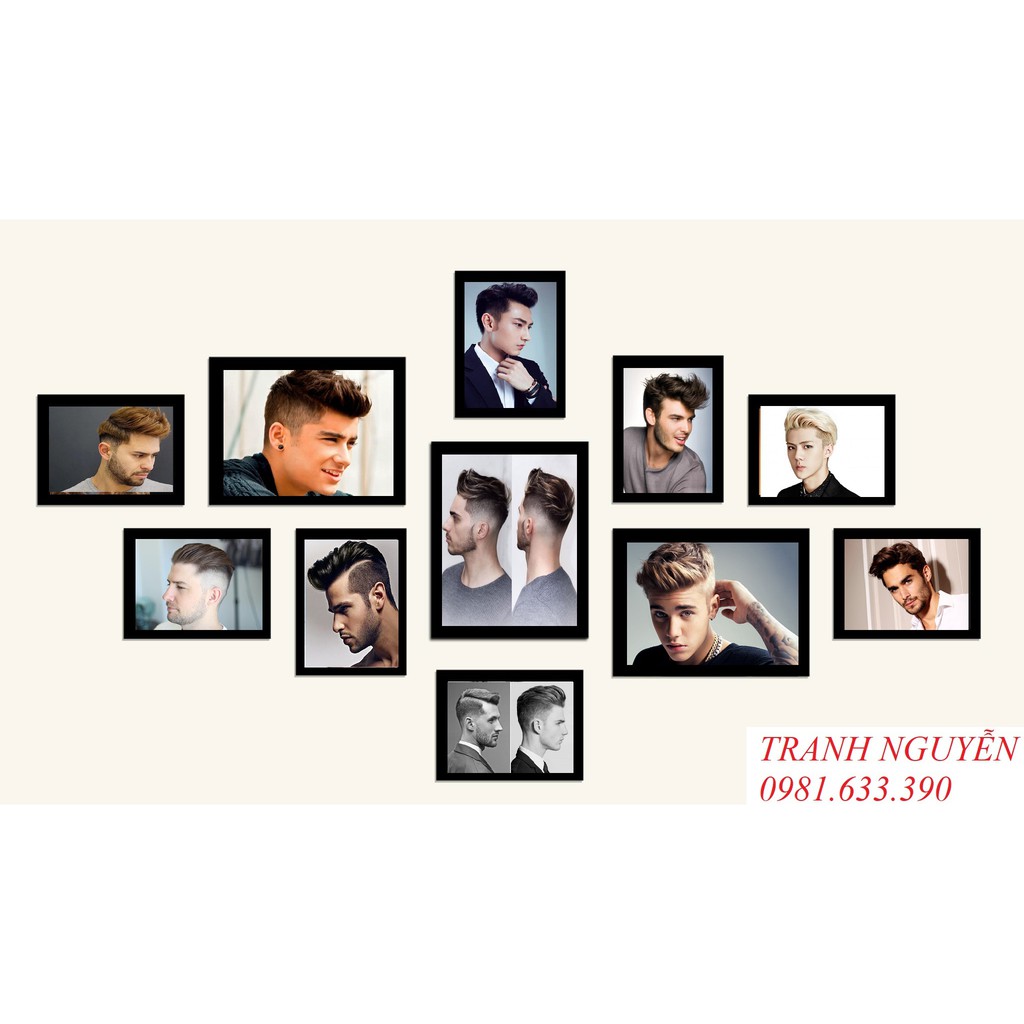 Bộ 11 Tranh Salon tóc nam nữ