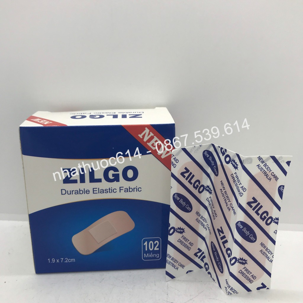 BĂNG CÁ NHÂN Zilgo HỘP 102 MIẾNG