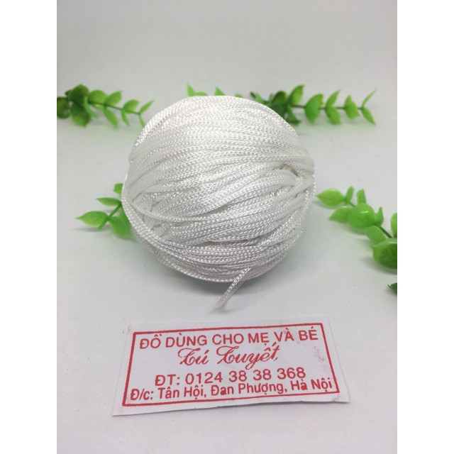 Sỉ 1 cuộn dây dù làm vòng màu trắng