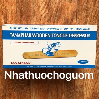 Đè lưỡi gỗ tiệt trùng Tana ( Hộp 100 que )