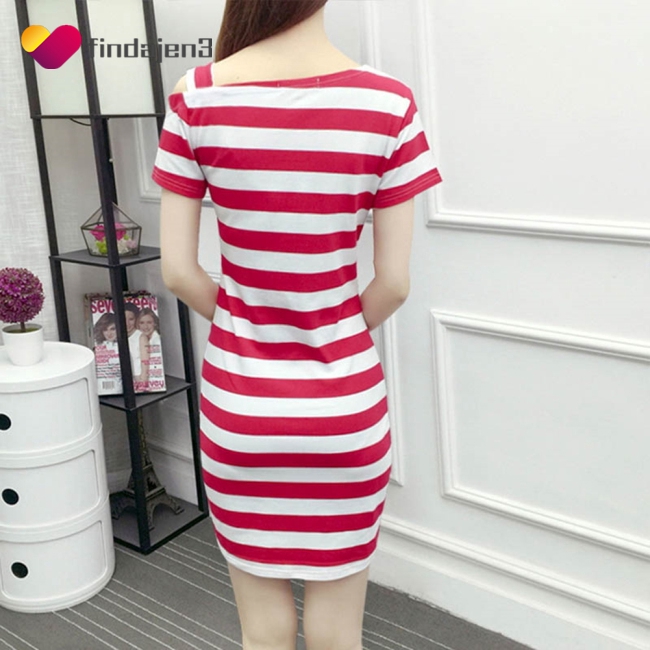 Đầm Nữ Trễ Vai Dáng Ôm Kẻ Sọc Thời Trang | BigBuy360 - bigbuy360.vn