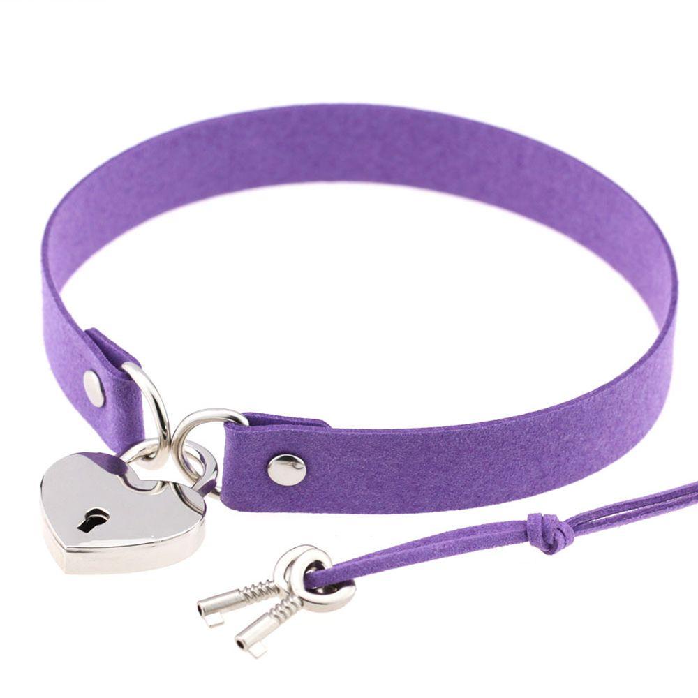 BSUNS Vòng Cổ Choker Mặt Ổ Khóa Và Chìa Khóa
