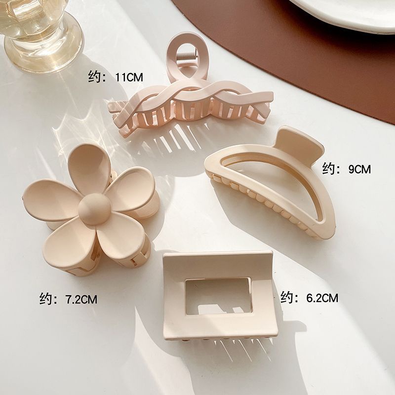 Kẹp Tóc Màu Cà Phê Mờ Phong Cách Retro Thời Trang Thu Đông Cho Nữ