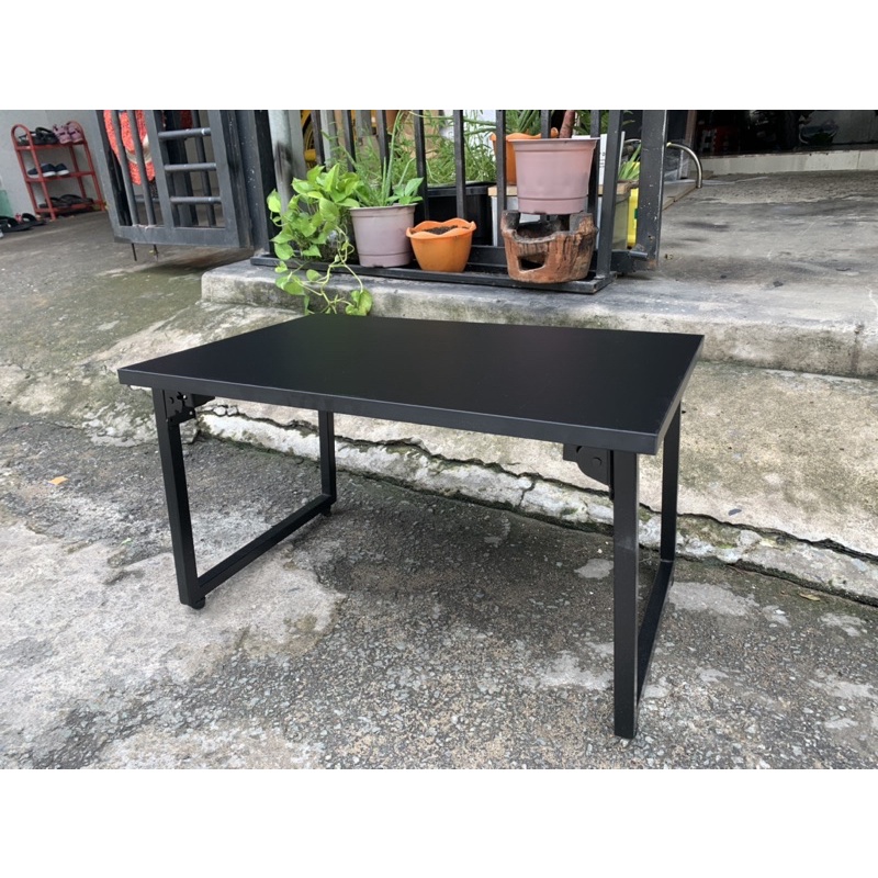 Bàn bệt chân sắt gấp gọn màu đen 600x400x350