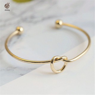 Fashion Women Simple Love Knot Bangle Open Cuff Elegant Stretch Bracelets Jewelry Gifts