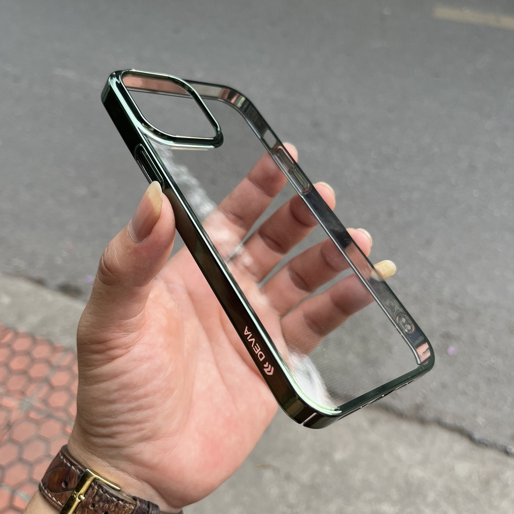 Ốp lưng trong suốt cao cấp cho IPhone 13 Pro Max , 12 Pro Max , IPhone 11 Pro Max chính hãng Devia nguyên bản mầu máy