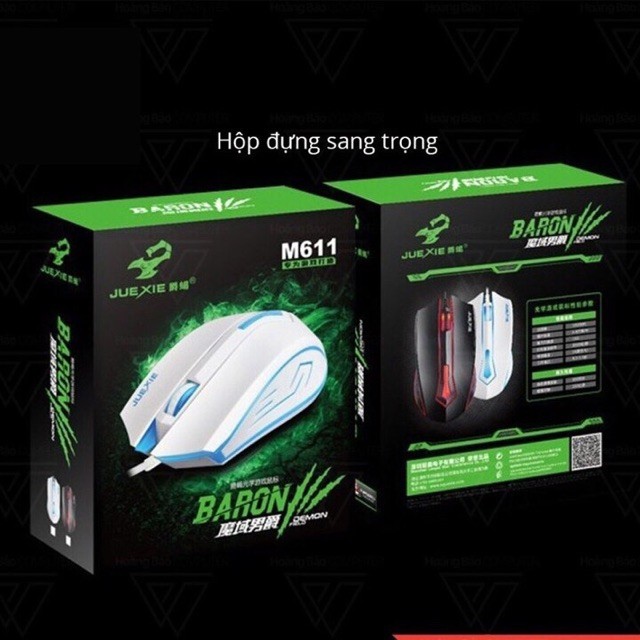 CHUỘT QUANG CÓ DÂY M611 3D CÓ LED