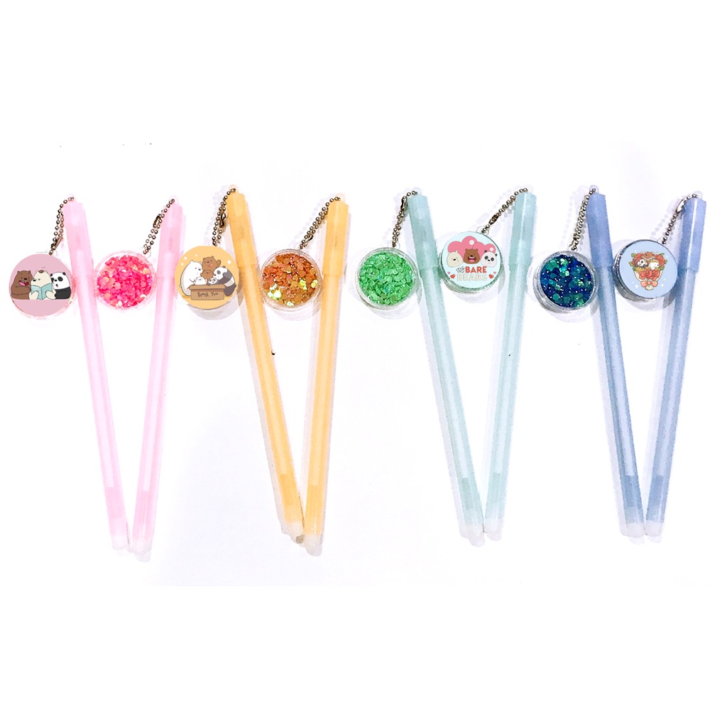 Bút kim tuyến pusheen BKTI6 viết hologram molang gấu brown jinbeisan khủng long hoàng đế mèo capoo bare bear