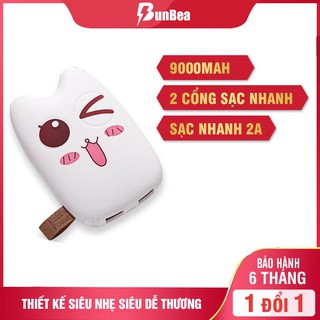 Sạc dự phòng totoro ii 12000mah dễ thương, 2 đầu ra usb, hổ trợ sạc nhanh 2a sac du phong cute power bank