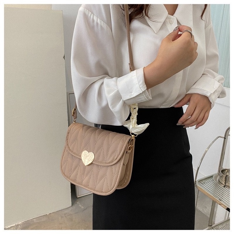 Túi Đeo Chéo Một Bên Vai Hình Vuông Nhỏ Màu Trơn Thêu Họa Tiết Phong Cách Mới NB00110 2022