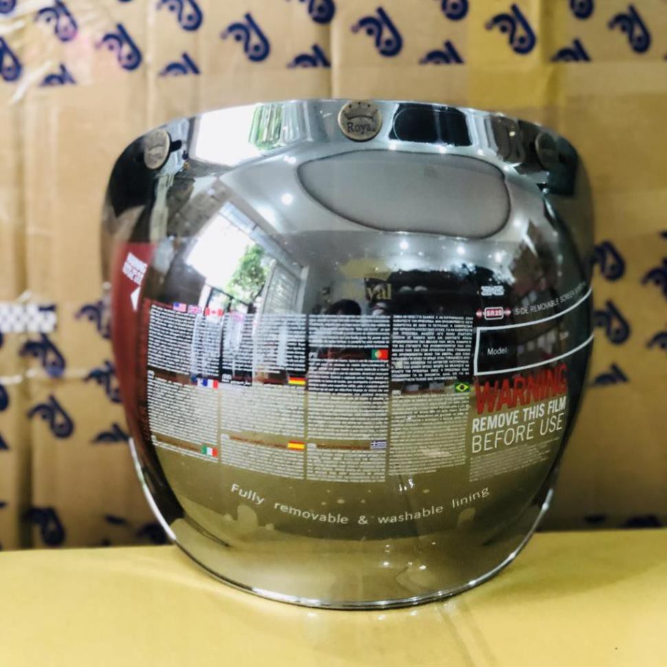 Kính bubble gắn nón bảo hiểm Royal bubble