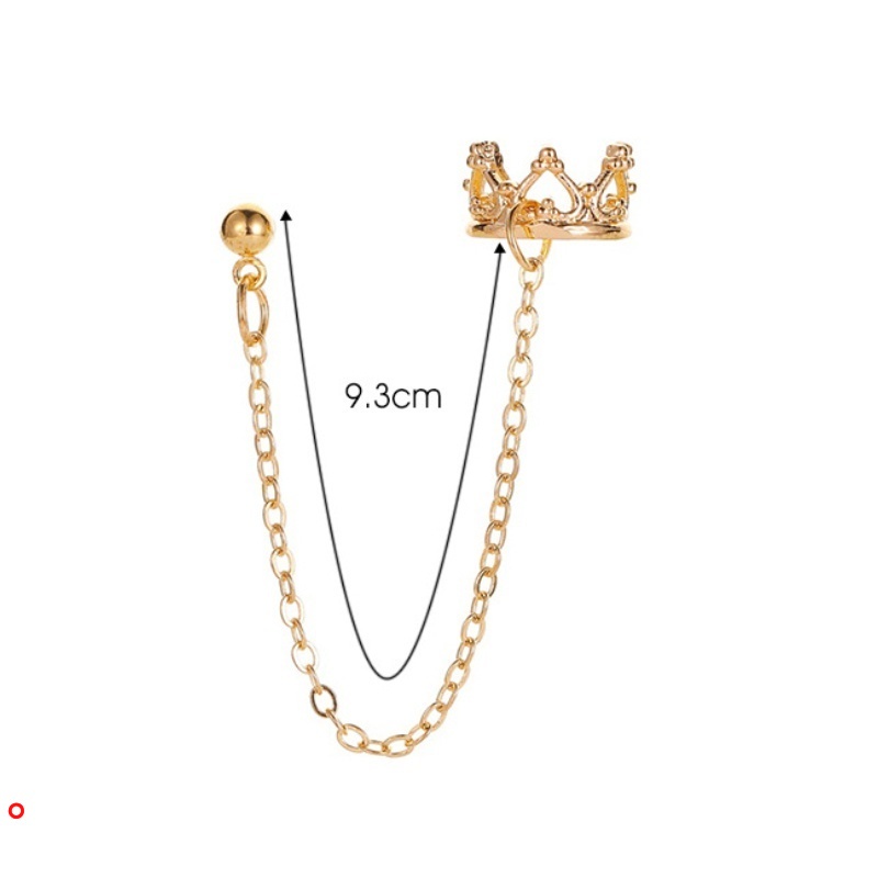 Khuyên kẹp vành tai hình vương miện thời trang nữ tính