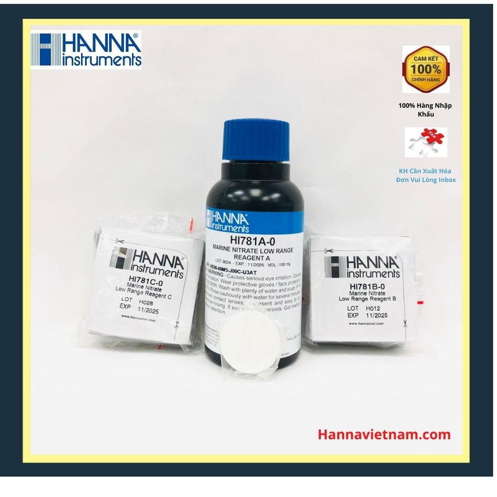 Thuốc Thử Cho Máy Đo Nitrat Trong Nước Mặn HI781, 25 Lần Đo HI781-25