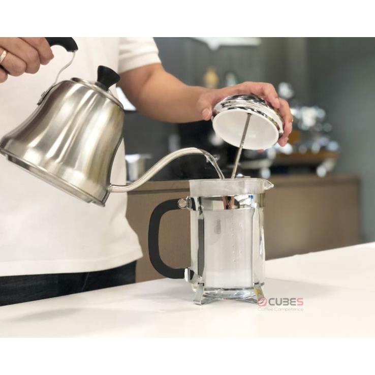 (HÀNG ĐẸP) Bình pha cà phê, trà thủy tinh kiểu Pháp French Press