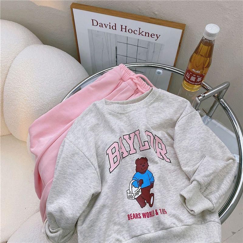 Bộ Đồ Thể Thao Cotton Phong Cách Hàn Nhật Mới 2022 Cho Bé Gái