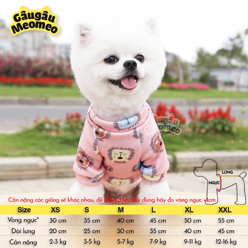 Quần áo chó mèo thu đông vải nỉ