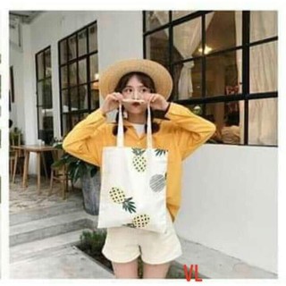 [FREESHIP ĐƠN TỪ 50K] [Túi tote] Túi vải nhiều quả dứa HARI1120