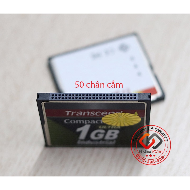 Thẻ nhớ CF Card Industrial công nghiệp Transcend 128mb 256mb 512mb 1gb 2gb 4gb cho CNC, PLC, cơ khí chính xác