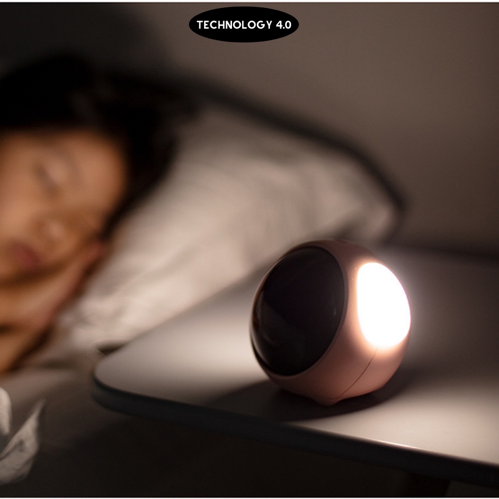 Đồng hồ báo thức,đồng hồ để bàn hiển thị cảm xúc emoji cảm biến âm thanh,đèn ngủ cute trang trí Xiaomi