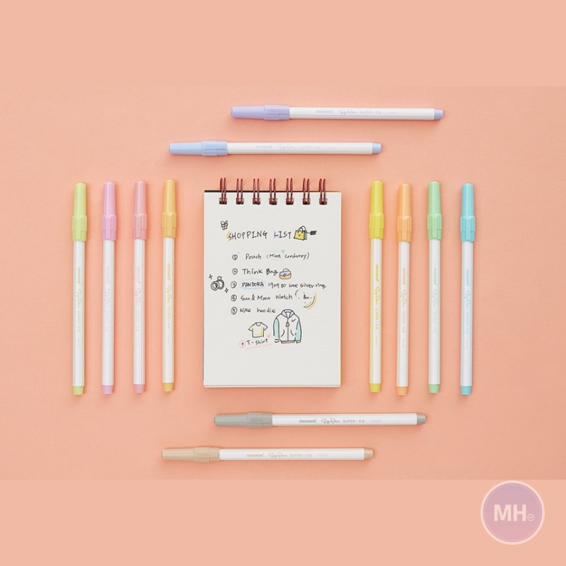 Monami Sign Pen Super Pastel 12 Color Set