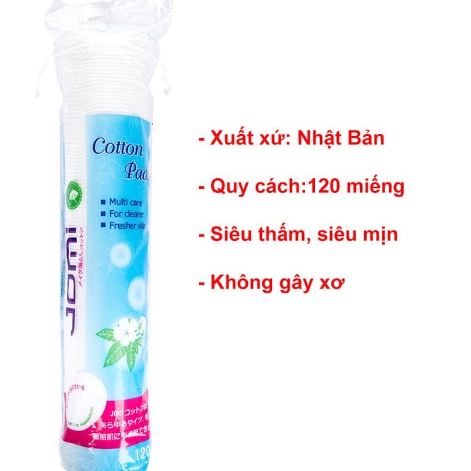 Bông tẩy trang Jomi Cotton Pads 80-120 miếng