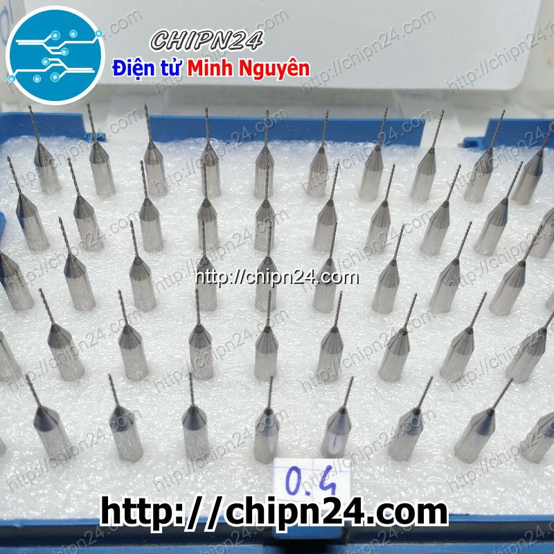 [1 CÂY] Mũi khoan mạch in CNC HỢP KIM 0.4mm