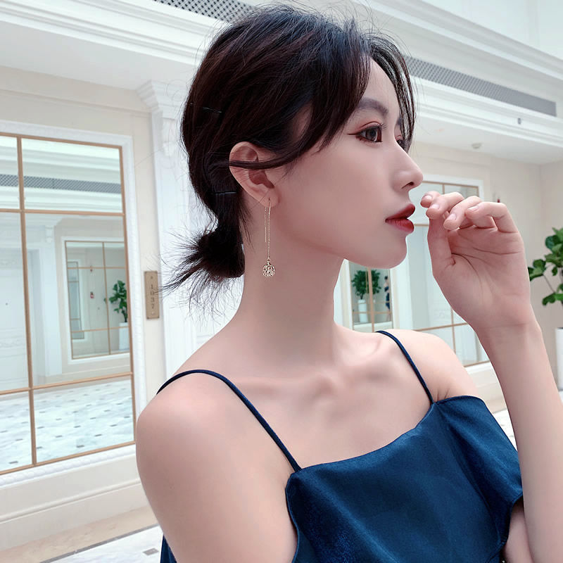 Bông tai dáng dài thiết kế đơn giản thời trang theo phong cách hàn quốc