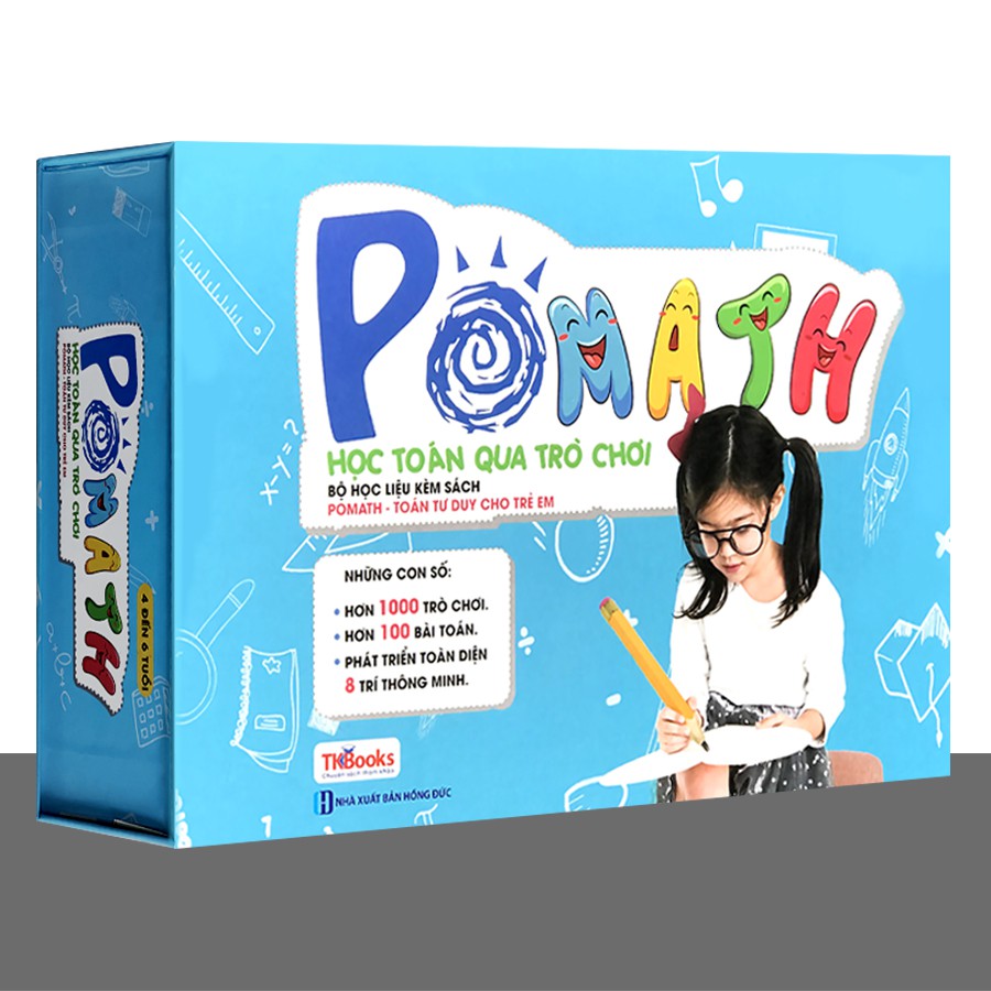 Sách - Bộ Học Liệu Kèm Sách Pomath - Học Toán Qua Trò Chơi