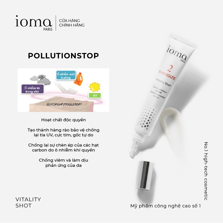 Tinh chất chống lão hóa, bảo vệ làn da toàn diện IOMA PARIS Vitality Shot 30ml