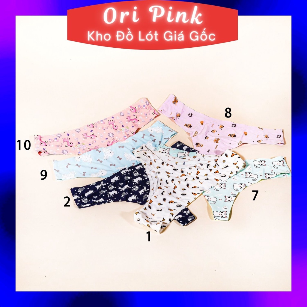 Quần lót lọt khe nữ sexy - Quần sịp nữ cao cấp thoáng mát thun lạnh họa tiết thu vui vẻ- MS:1013 (N13) | BigBuy360 - bigbuy360.vn