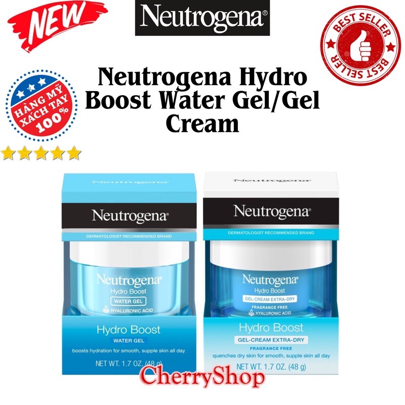 [Hàng USA/HOT] Kem dưỡng cấp ẩm Neutrogena Hydro Boost Gel Cream/Water Gel (48g)