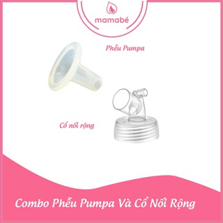 Combo Phễu Hút Sữa Pumpa  Và Cổ Nối Rộng / Phụ Kiện Máy Hút Sữa Và Cổ Nối Rộng