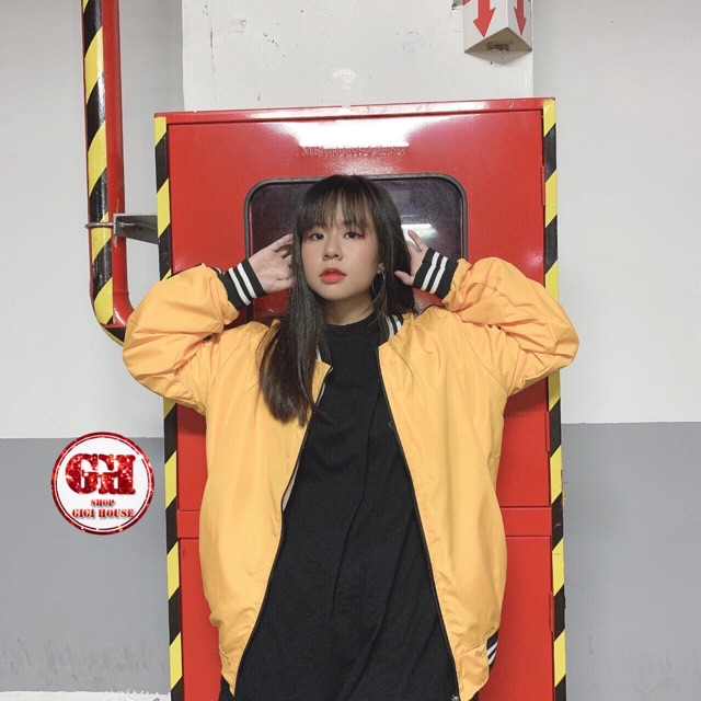 FREESHIP 50K - Áo Khoác Dù BOMBER Nỉ Sọc Tay Nam, Nữ Unisex