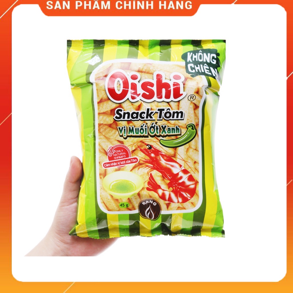 Bim Bim Snack Tôm Vị Muối Ớt Xanh 35/40g-Ăn Vặt Sumo Snack