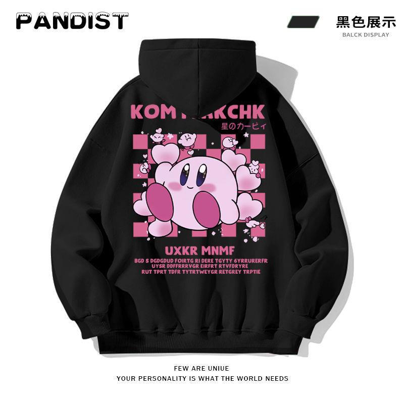 Áo Khoác Sweatshirt Màu Hồng In Họa Tiết Ngôi Sao Kirby Dễ Thương Xinh Xắn Cho Cặp Đôi