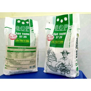 Gạo st25 lúa tôm vi sinh, gạo ngon nhất thế giới, sop, 10kg