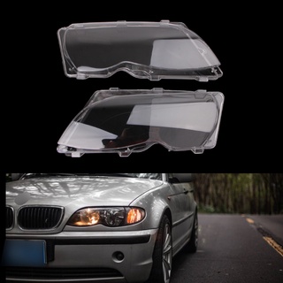 Bộ 2 kính bọc đèn pha trái/phải thay thế cho BMW E46 4 DR