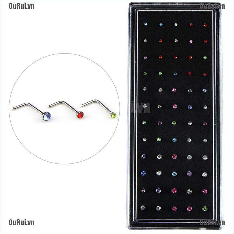 Bộ 60 Khuyên Xỏ Cơ Thể Bằng Thép Không Gỉ Cá Tính