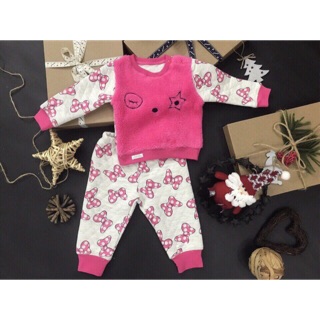 Bộ trần bông đính lông Momma Baby
