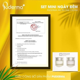 Set mini kem dưỡng ngày đêm Puderma Hàn Quốc