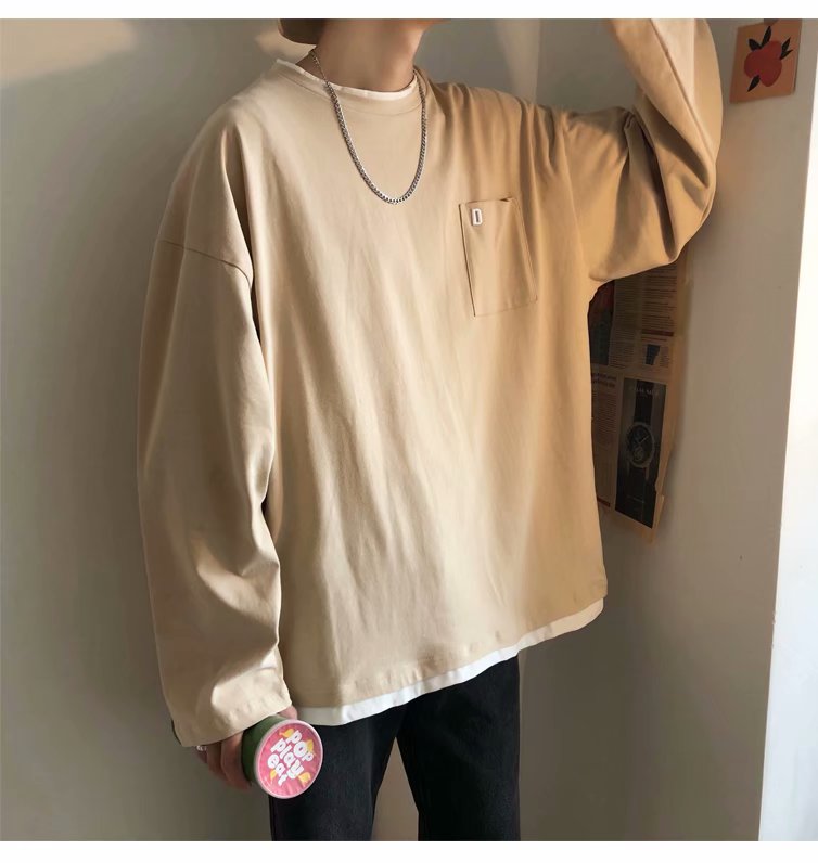 Áo Thun Tay Dài Giả Hai Lớp Phong Cách Hàn Quốc 5 Màu Lựa Chọn Cho Nam | BigBuy360 - bigbuy360.vn