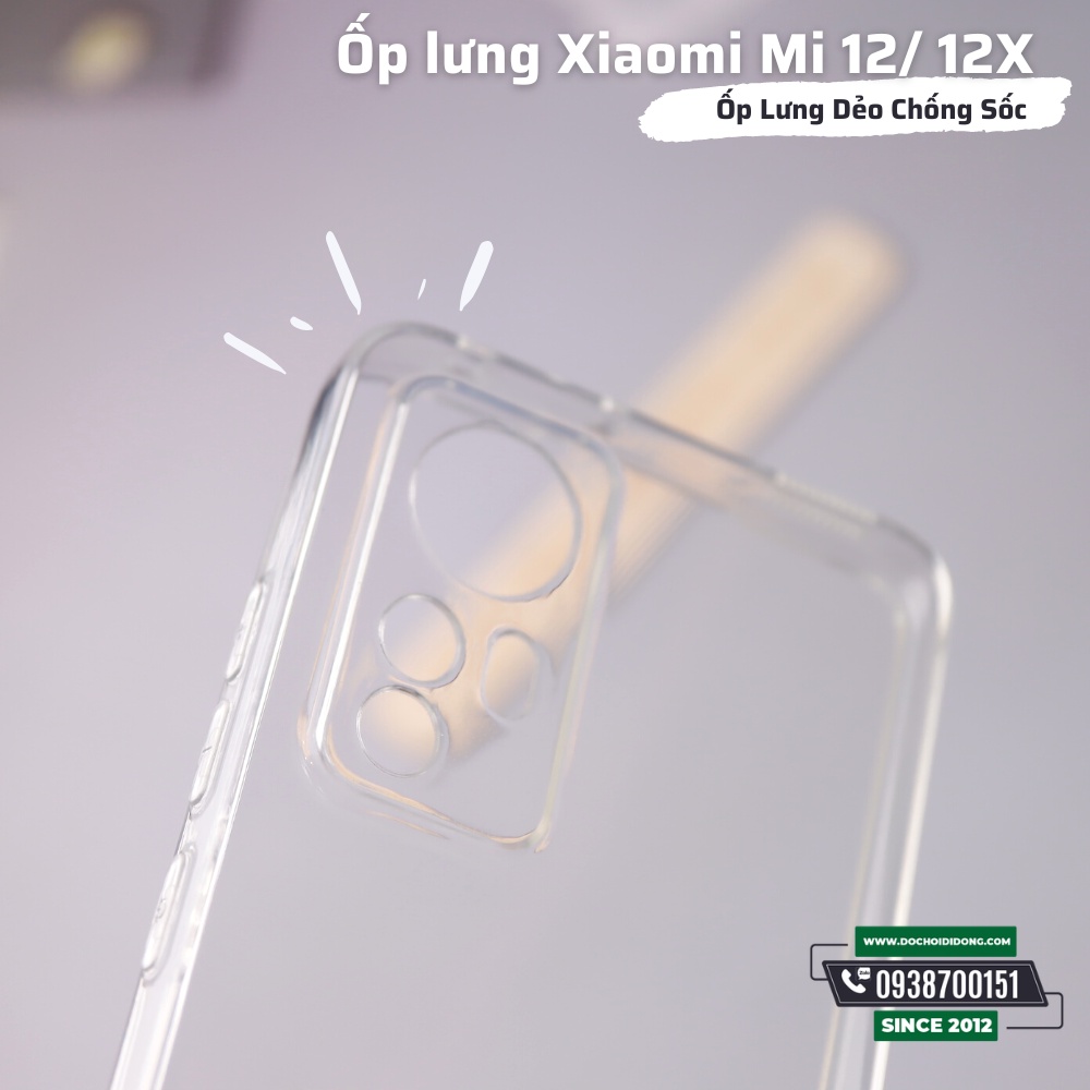 Ốp Lưng Dẻo Trong Suốt Cho Xiaomi Redmi 12 / 12X Chống Sốc Bảo Vệ Camera và Cổng Sạc