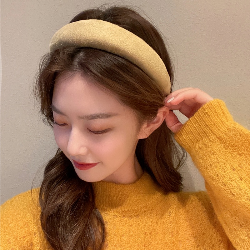 Băng đô vải màu trơn đơn giản thời trang mùa đông Hàn Quốc